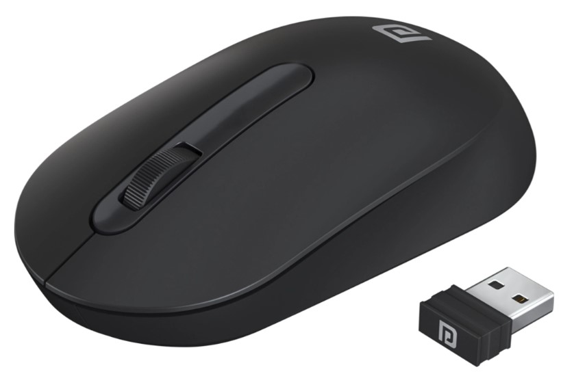 Portronics Toad 13 Ambidextrous Optical Mouse Runs On Single Aa Battery,30 Lakhs+ Click Life,Upto 1200 Dpi, Por 1381 (2.4Ghz Wireless, Black) - Color: Black & White