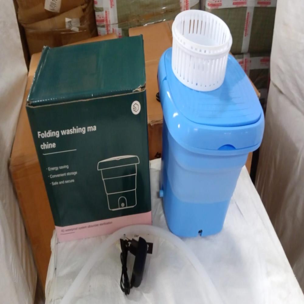 Mini Washing Machine Foldable Mini Washer with Drain Basket Portable Washing Machine