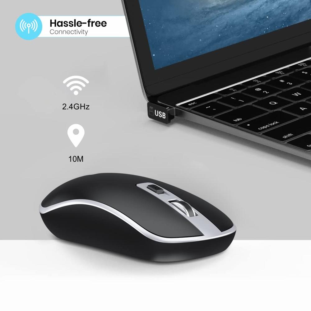 Portronics Toad 14 Wireless Mouse, 2.4 GHz with USB Nano Dongle, up to 1400