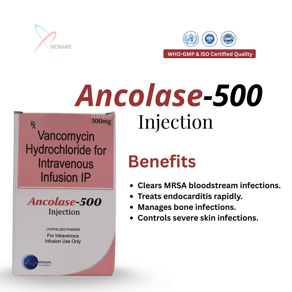 Vancomycin Hydrochloride 500 MG For Intravenous Infusion IP
