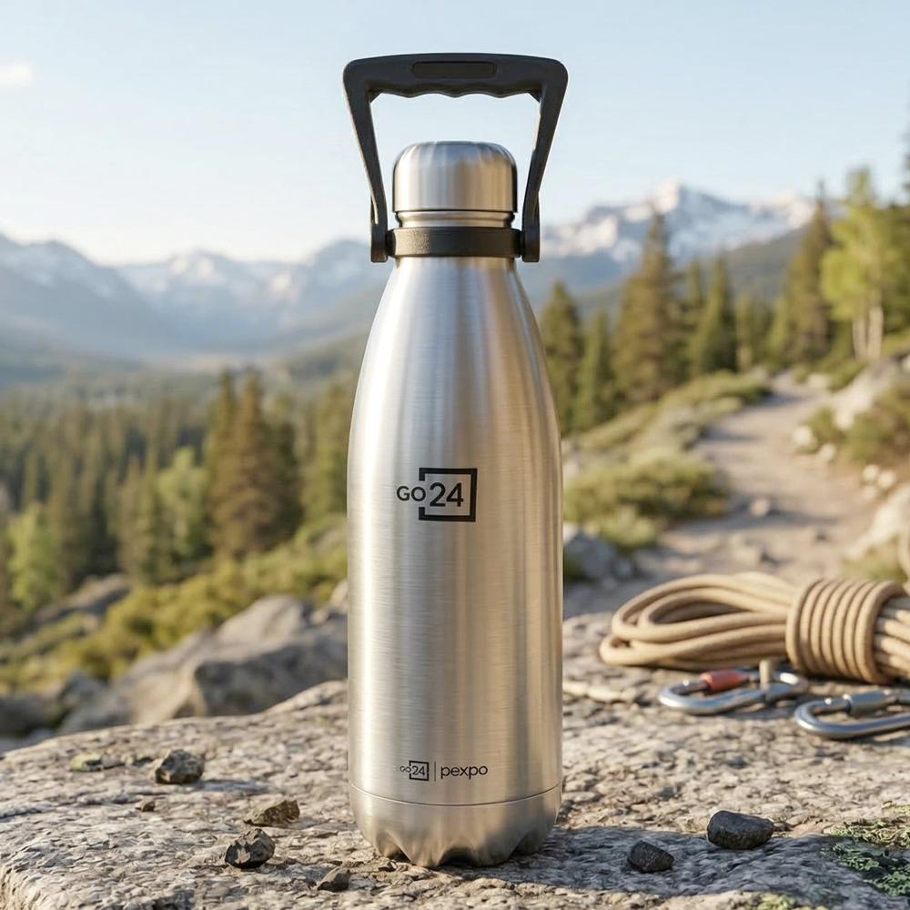 小物 L'ECHOPPE NPCD/Silver Code 50 Pexpo Echo Vacuum Insulated Hot & Cold Stainless Steel Water
