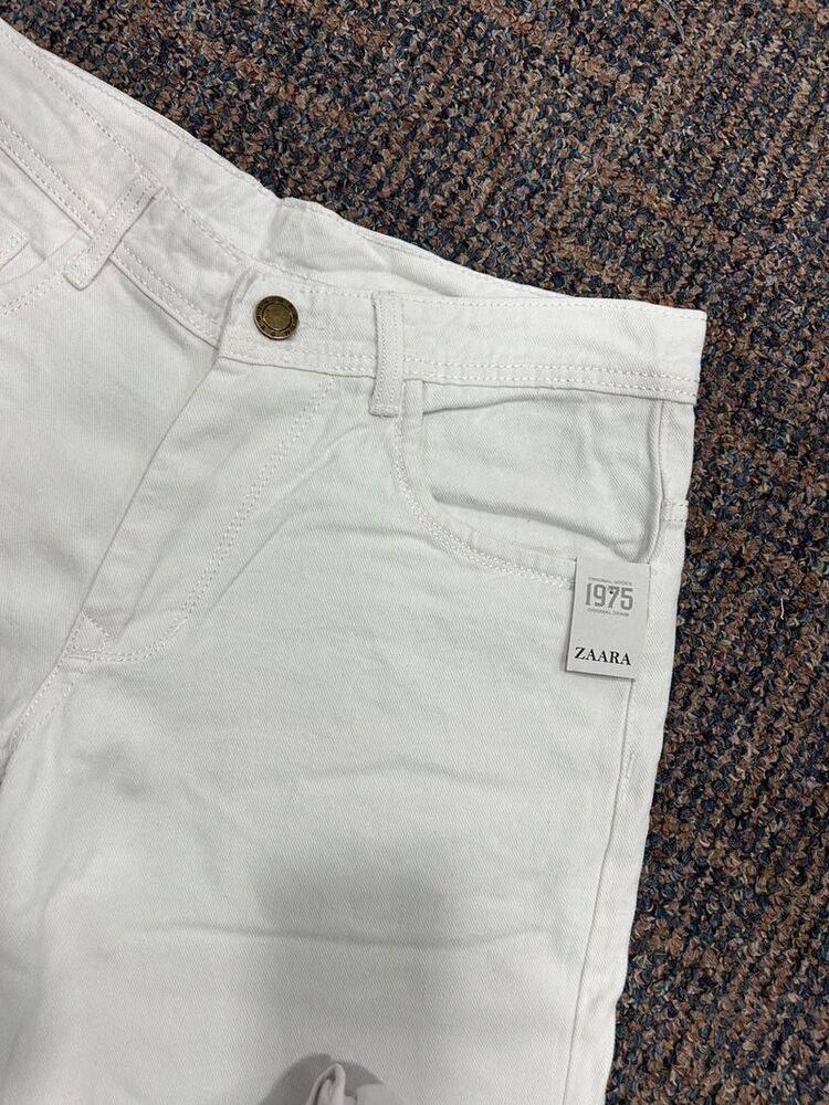 ZAARA Mens White Denim Straight fit Jean's
