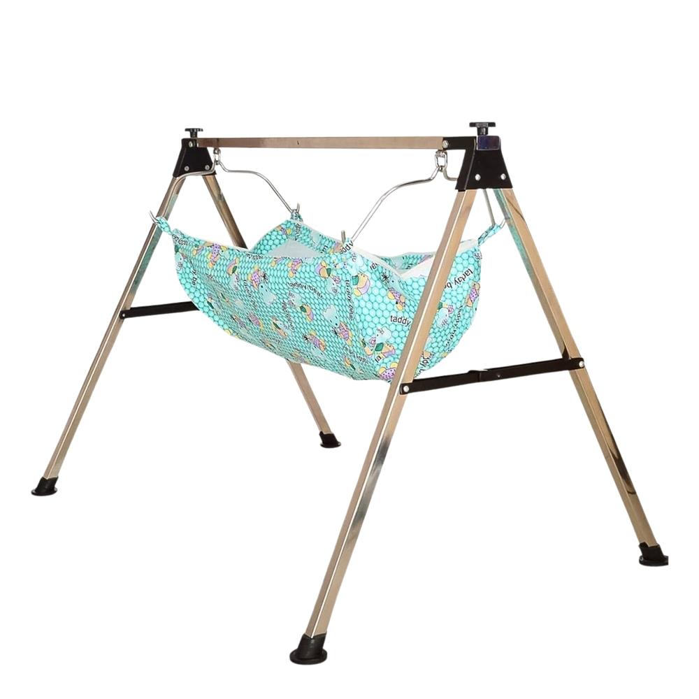 Baby Cradle Ghodiyu Portable Folding Swing Stainless Steel Stand (1 Pc)