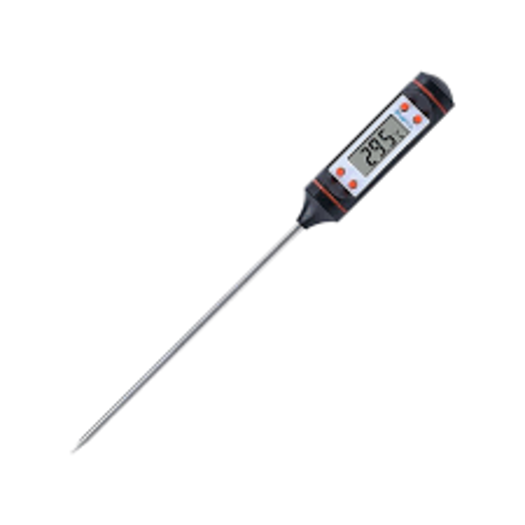 Digital Thermometer - Abs Plastic, 125mm, Thermistor Sensor, 32.0c-42.9c | Lcd Display, Water-resistant Tip, Auto Shut-off, Buzzer Alert