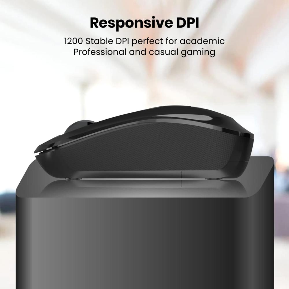 Portronics Toad 25 Wireless Mouse, 2.4 GHz with USB Nano Dongle, 1200 DPI Optical