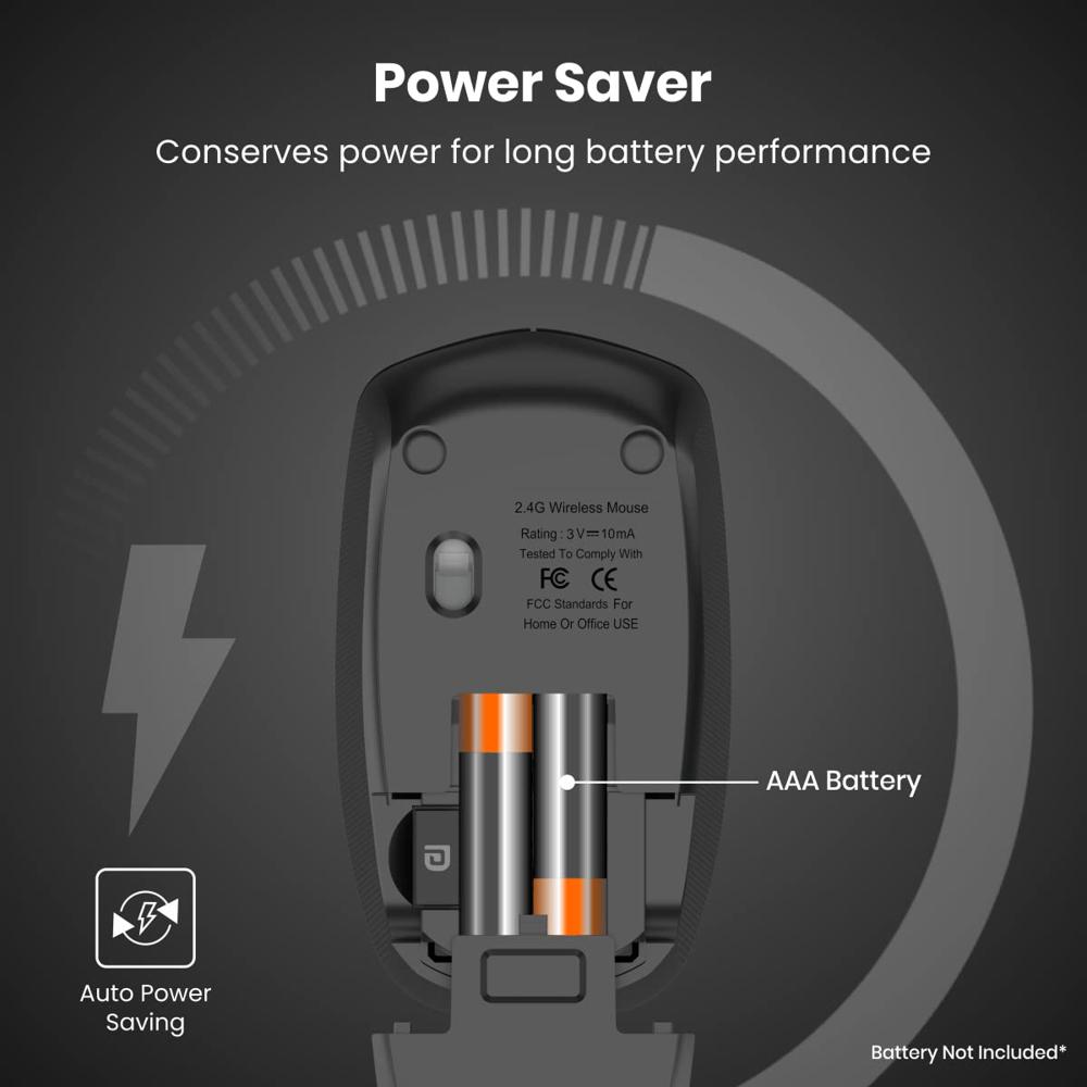 Portronics Toad 25 Wireless Mouse, 2.4 GHz with USB Nano Dongle, 1200 DPI Optical