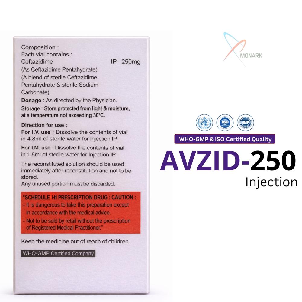 Ceftazidime 250mg  Injection