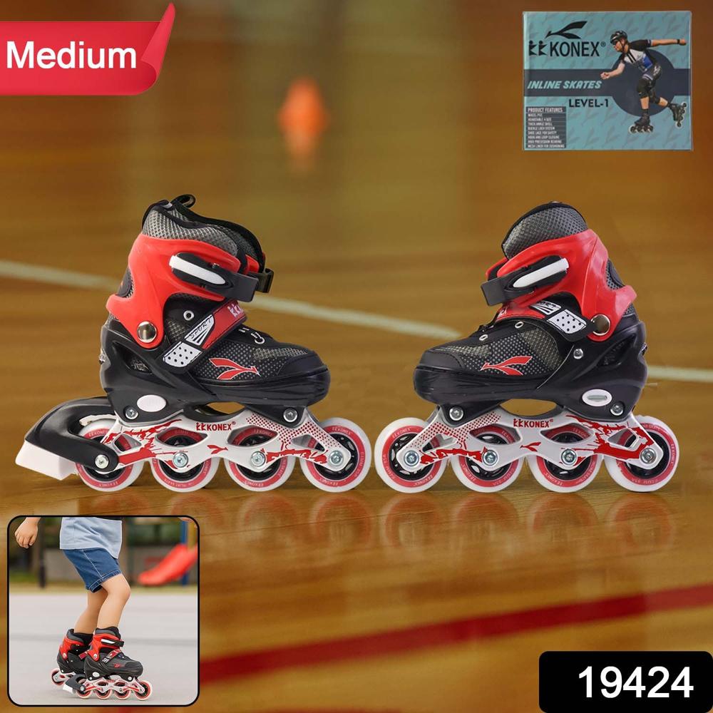 Professional Adjustable Inline Skates For Kids And Adults (medium / 1 Pair) - Type: Sports