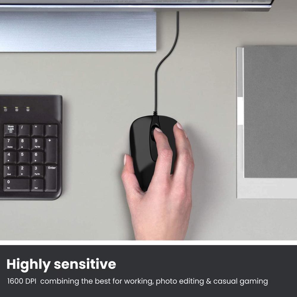 Portronics Toad 26 Wired Optical Mouse with 1500 DPI,