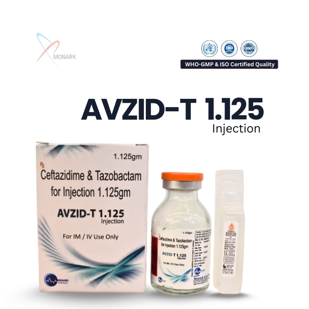 Ceftazidime 1000 + Tazobactam 125 Injection - Brand Name: Avzid-T 1.125