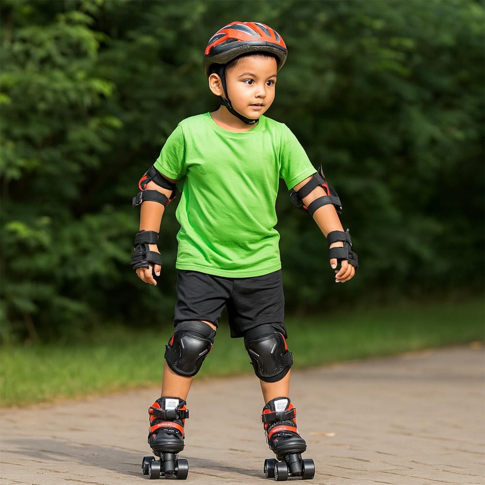 Adjustable Quad Roller Skates For Kids (1 Pair) - Type: Sports