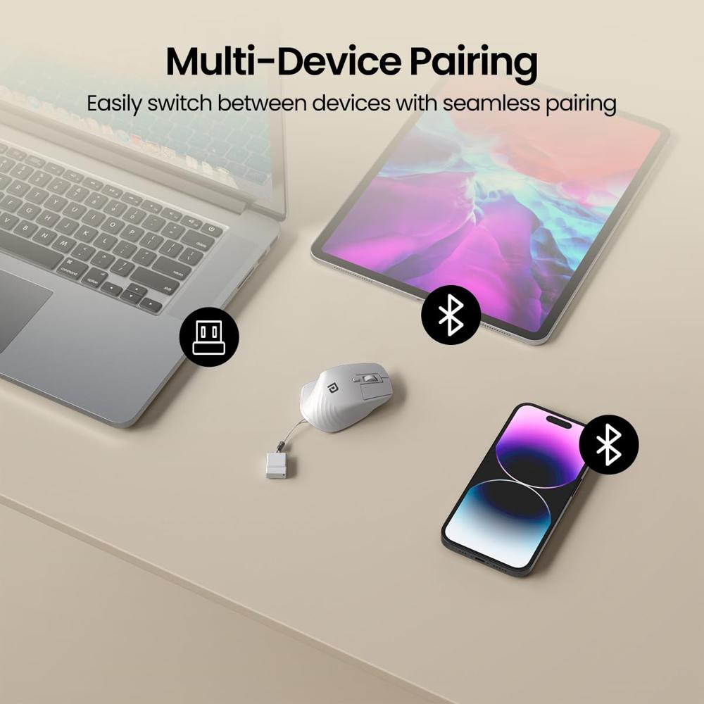 Portronics Toad Mino Rechargeable Bluetooth Mouse with Small Compact