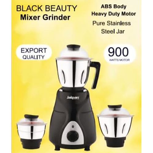 Jaipan Black Beauty  Mixer Grinder 900 Watt (ABS Body)