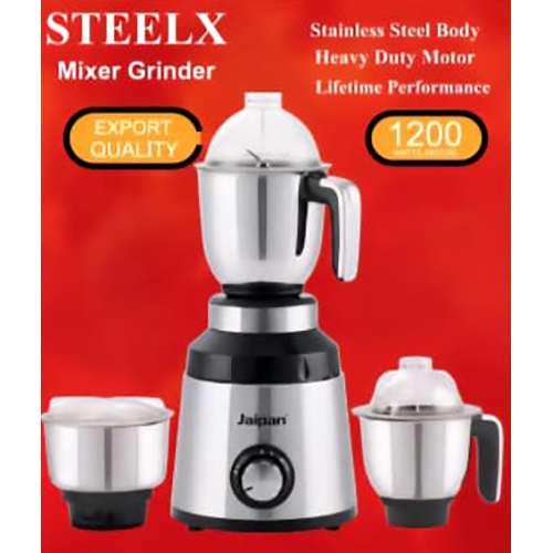 Jaipan Steelx Mixer Grinder 1200 Watts (Stainless Steel Body)
