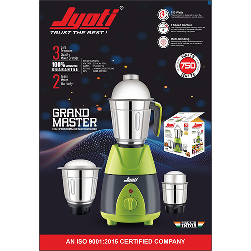 Jyoti Grand Master Mixer Grinder 750 Watts
