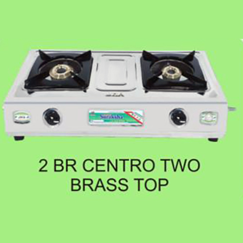 2 BR Centro Brass Top Two Burner Cooktop