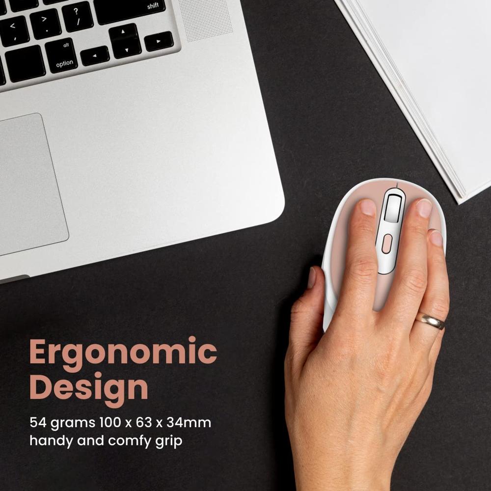 Portronics Toad 27 Wireless Mouse, Silent Buttons, 2.4 GHz with USB Nano