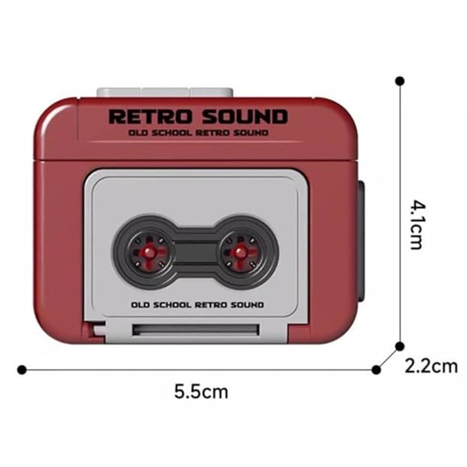 Retro Mini Tape Recorder Keychain