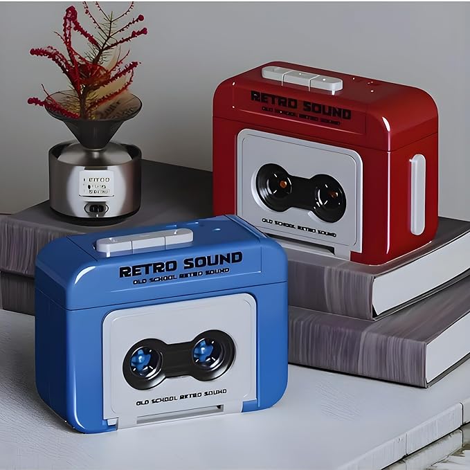 Retro Mini Tape Recorder Keychain