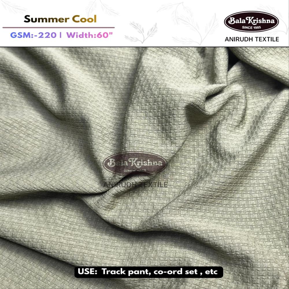 Summer cool polyester  lycra fabric 