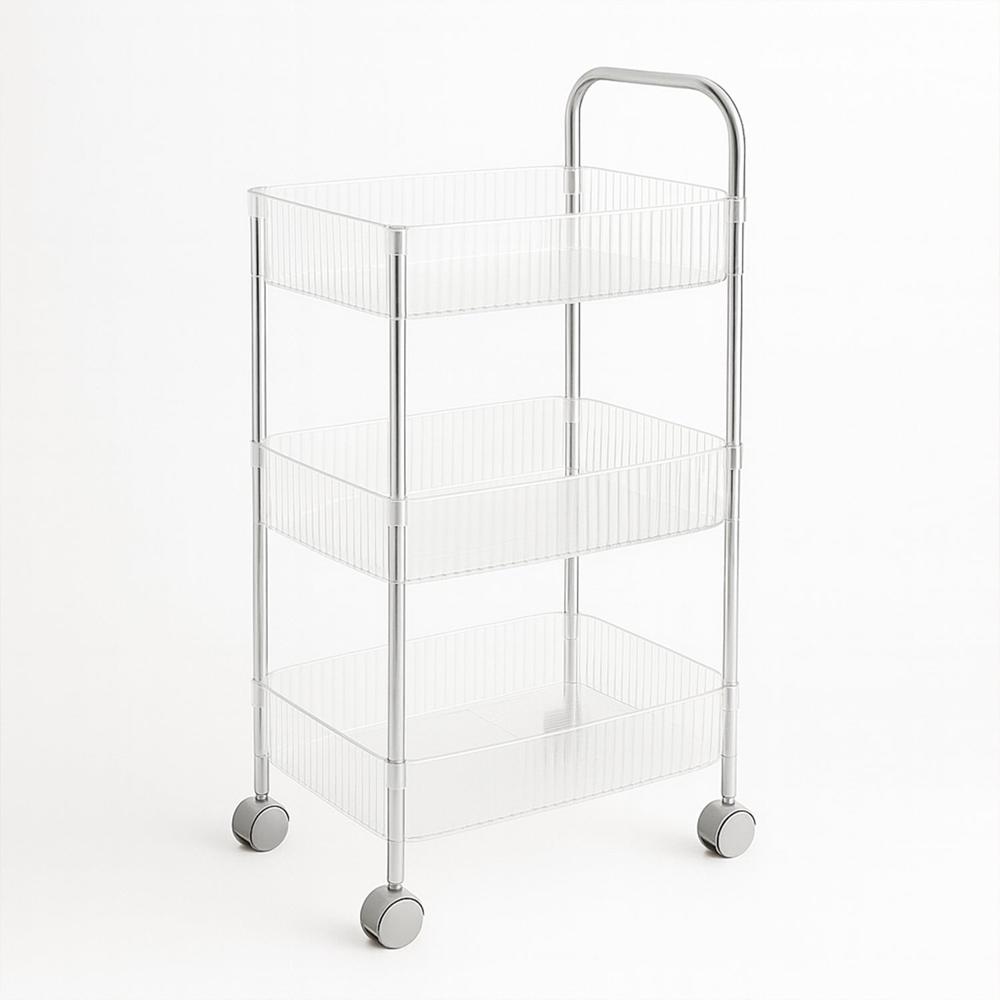 Apex Sapphire 3-Layer Multipurpose Storage Trolley With Wheels - Product Type: Home & Kitchen