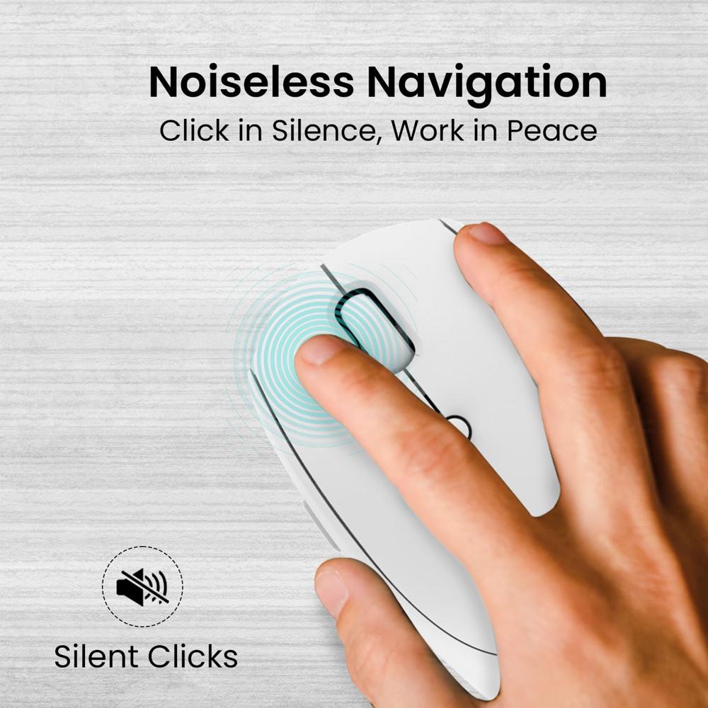 Portronics Toad 30 Wireless Mouse with 2.4 GHz Connectivity, USB Receiver, 6