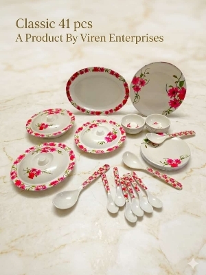 VKL 40 pcs Melamine Dinner Set Super Classic