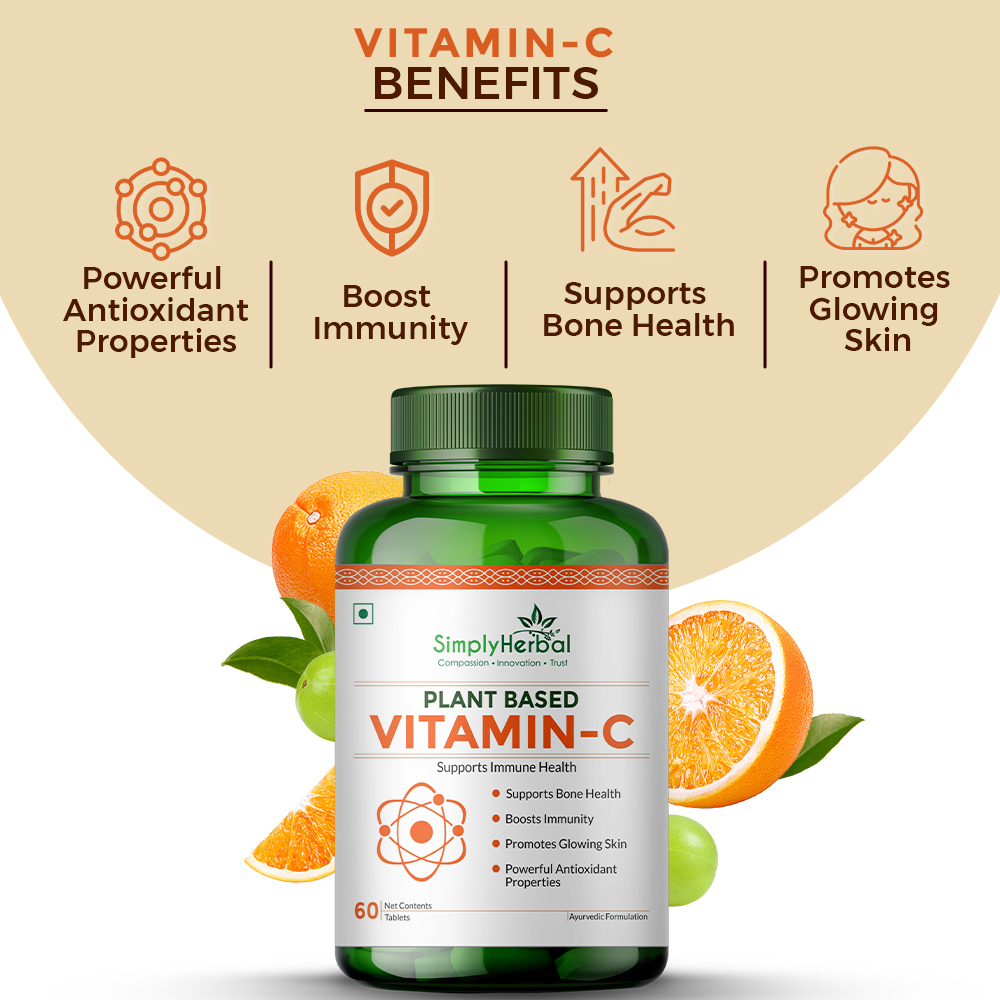 Simply Herbal Vitamin C Tablets for Glowing Skin  Face