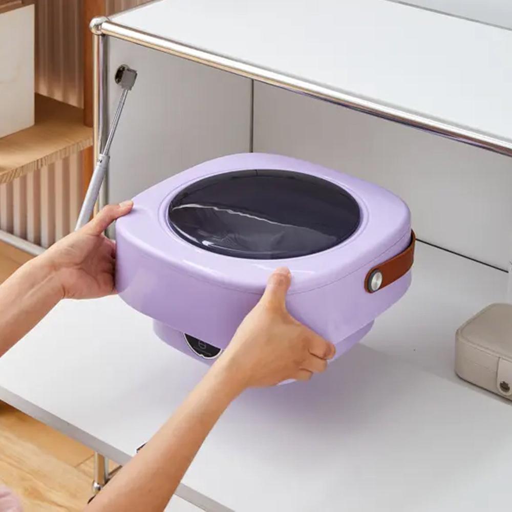 Mini Washing Machine Foldable Mini Washer With Drain Basket Portable Washing Machine Foldable For Laundry Travel Camping Rv Baby Clothes - Color: Mix