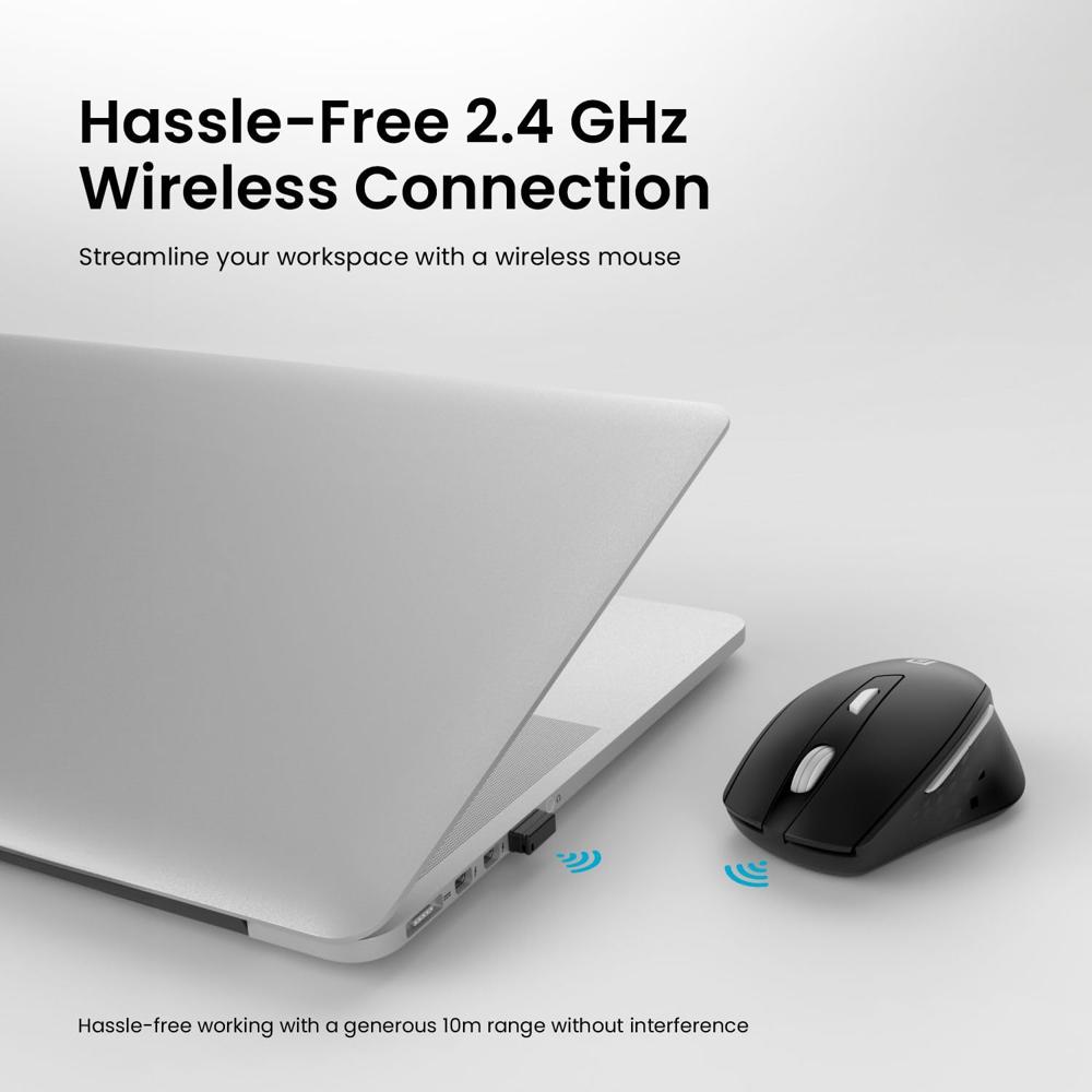 Portronics Toad 32 Wireless Mouse With 6 Buttons, 2.4 Ghz Connectivity ...