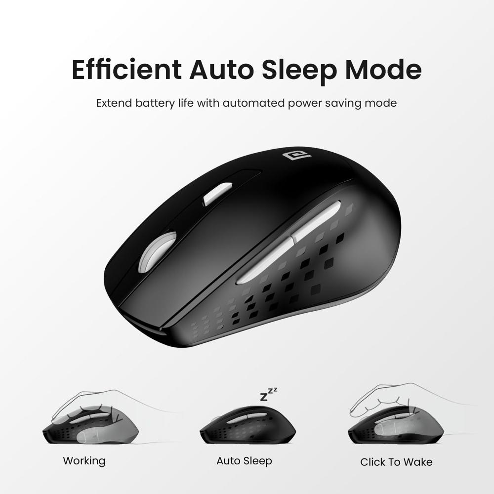 Portronics Toad 32 Wireless Mouse with 6 Buttons, 2.4 GHz Connectivity, 10m