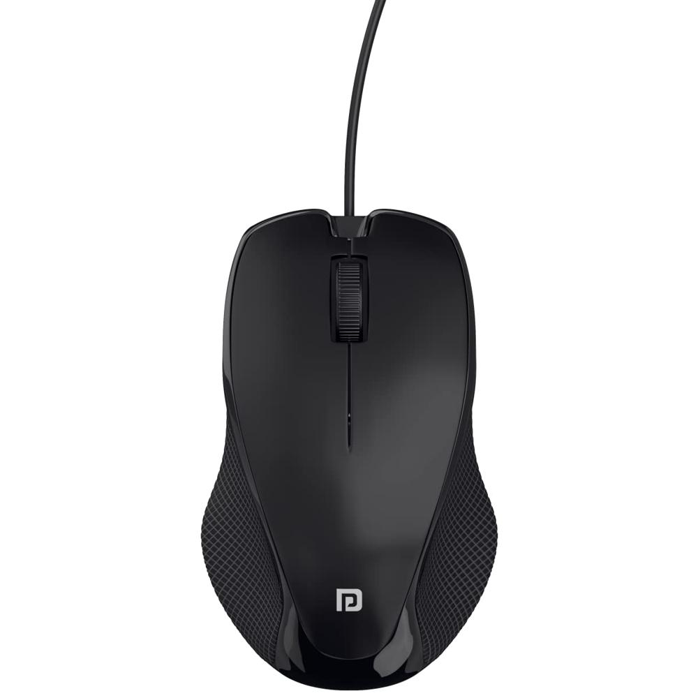 Portronics Toad 101 Wired Optical Mouse With 1200 Dpi, Plug & Play, Hi-optical - Color: Black