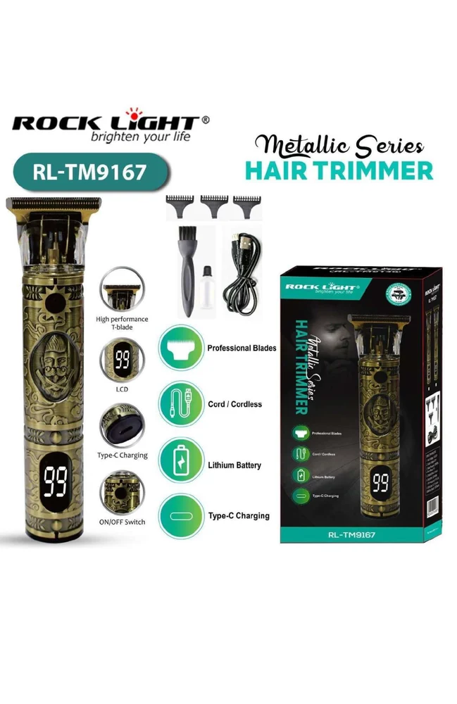 T-Blade, Low Noise, Adjustable Comb, Digital Display, Quick Charge