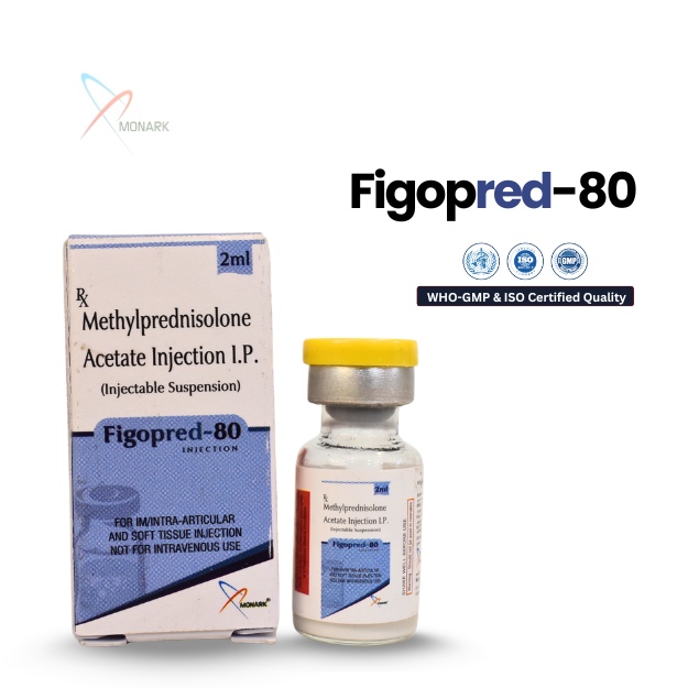 Methylprednisolone Acetate 80mg + Benzyl Alcohol 0.9%  Injection I.p. (under Dpco) - Brand Name: Figopred-80