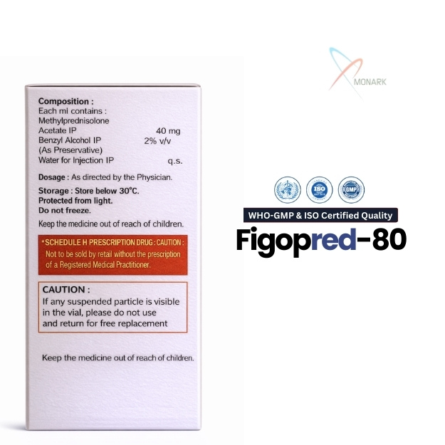 Methylprednisolone Acetate 80mg + Benzyl Alcohol 0.9%  Injection I.P. (UNDER DPCO)