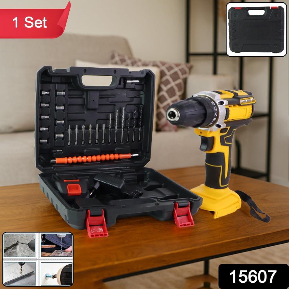 Cordless Drill Machine Tool Kit Set With Drill Bits - Color: Mix