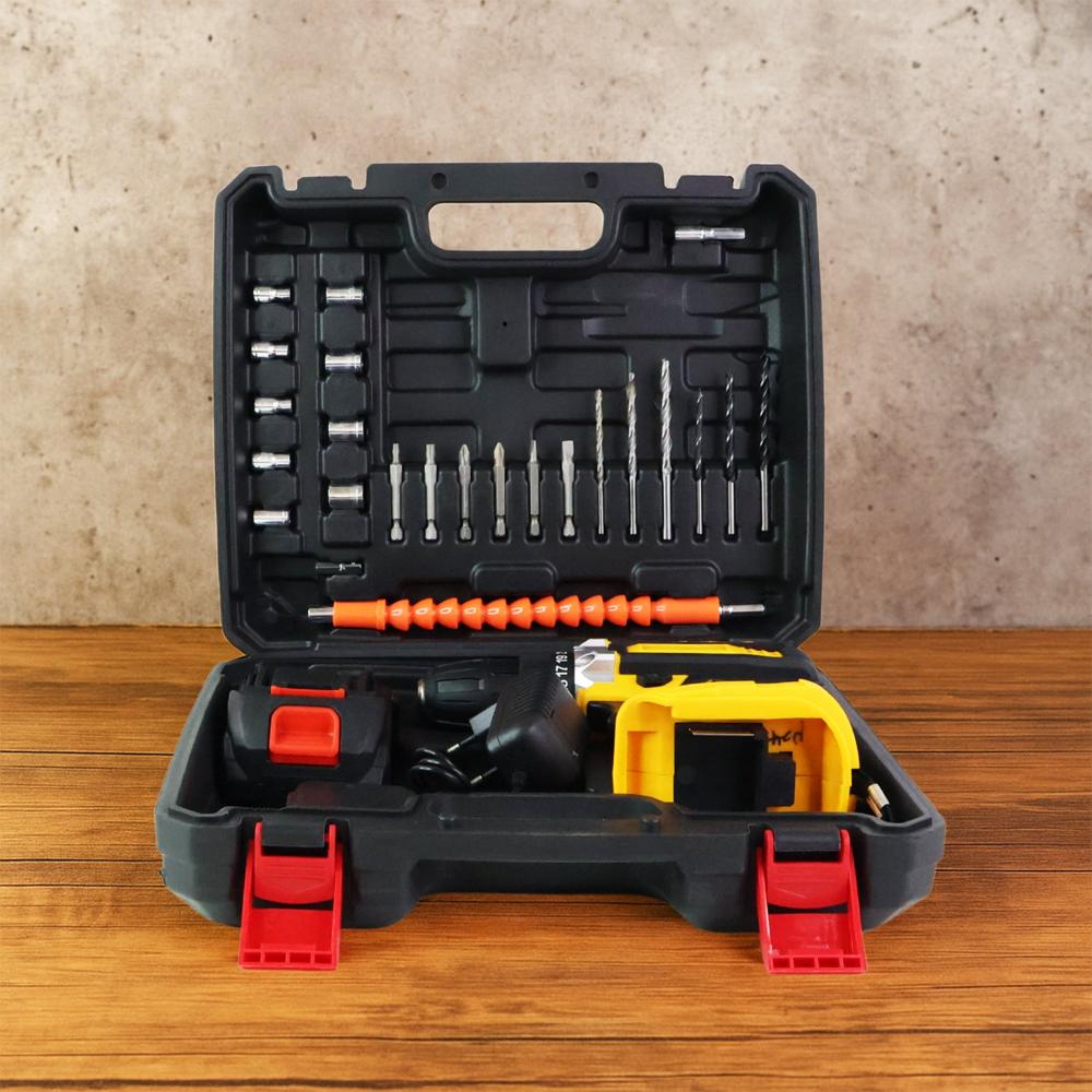 Cordless Drill Machine Tool Kit Set With Drill Bits - Color: Mix