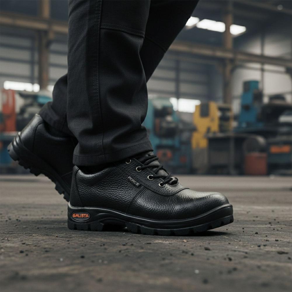 Industrial Safety Shoes with Steel Toe Protection and Anti-Slip Sole (1 Pair)