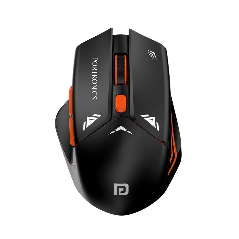 Portronics Vader Pro Wireless Gaming Mouse with 2.4 GHz Receiver, 6 Buttons, Thumb Support,