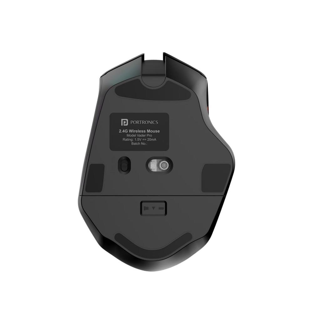Portronics Vader Pro Wireless Gaming Mouse with 2.4 GHz Receiver, 6 Buttons, Thumb Support,