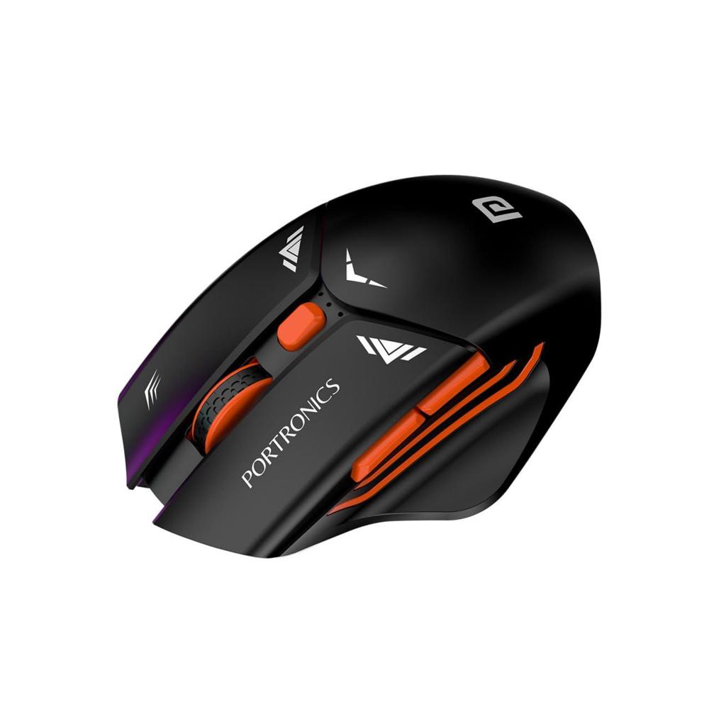 Portronics Vader Pro Wireless Gaming Mouse with 2.4 GHz Receiver, 6 Buttons, Thumb Support,