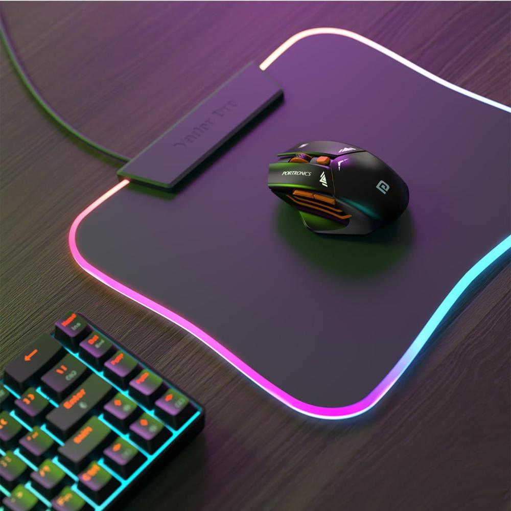 Portronics Vader Pro Wireless Gaming Mouse with 2.4 GHz Receiver, 6 Buttons, Thumb Support,