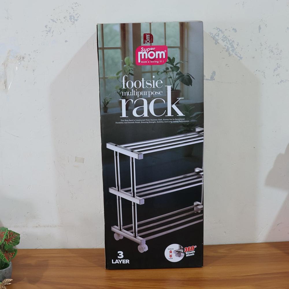 Supermom Stainless Steel Multipurpose Shoe & Storage Rack - (1 pc)