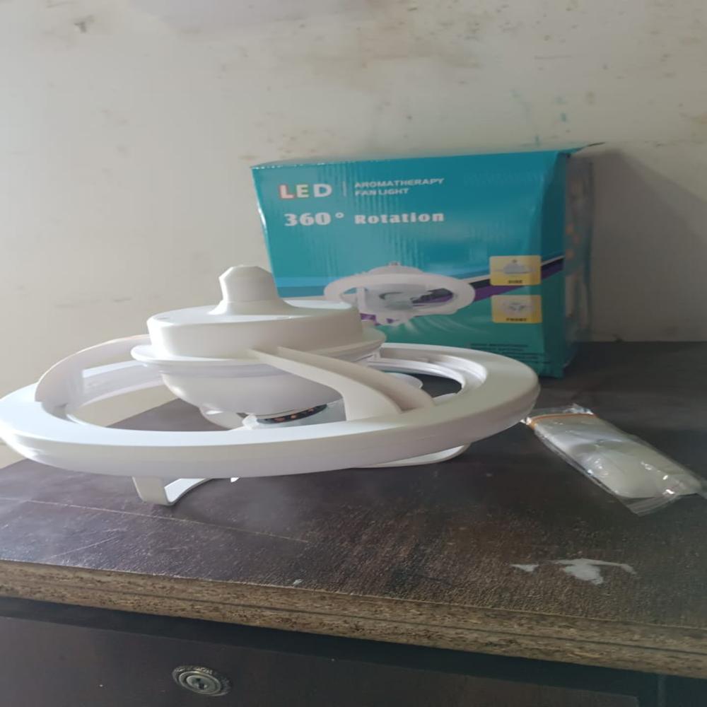360 Rotation Ceiling Fan Light Smart Fan with Remote Control (1 Pc)