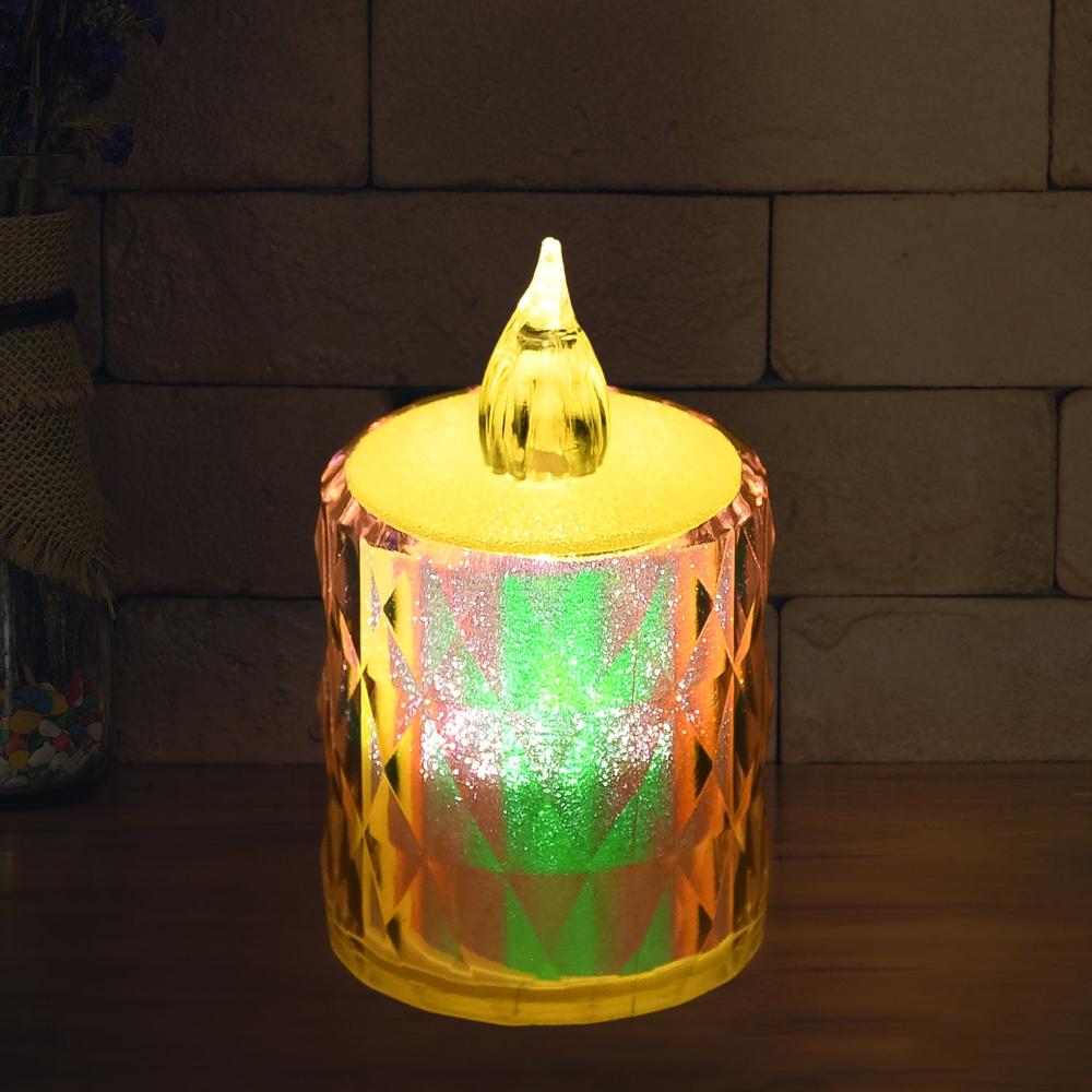 24 Pc Flameless and Smokeless Decorative Melting Candles LED Tea Light Candle Flickering Electronic Candle, Diwali