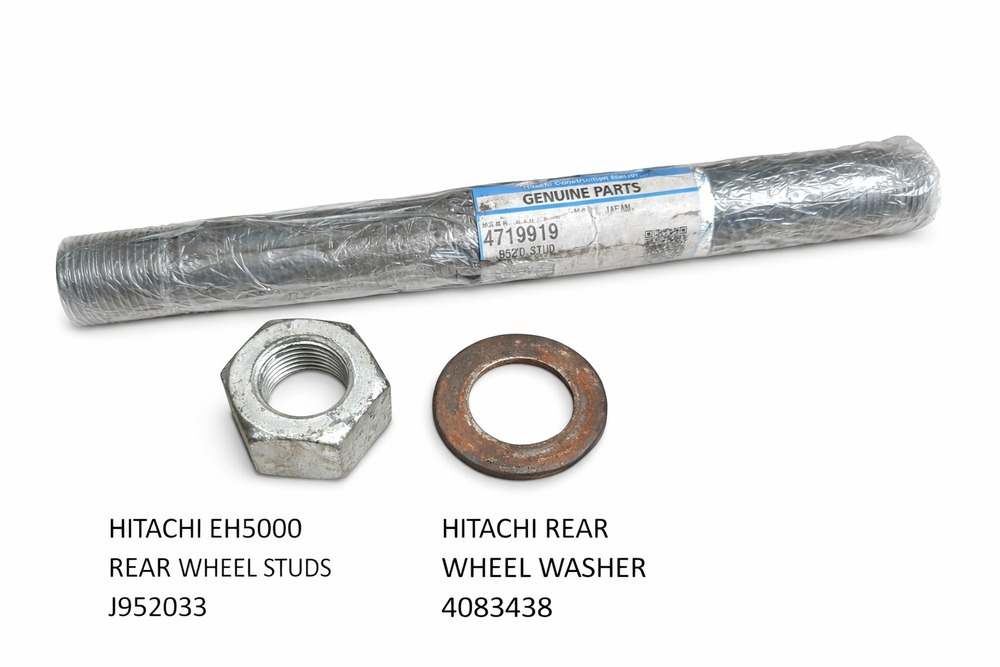 HITACHI EH5000 REAR WHEEL STUDS J952033/HITACHI REAR WHEEL WASHERS 4083438