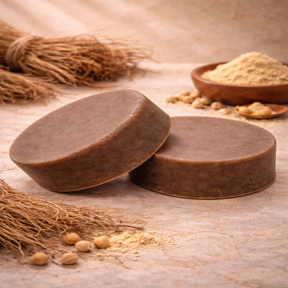 Vettiver Kadalamaavu Soap - Color: Brown