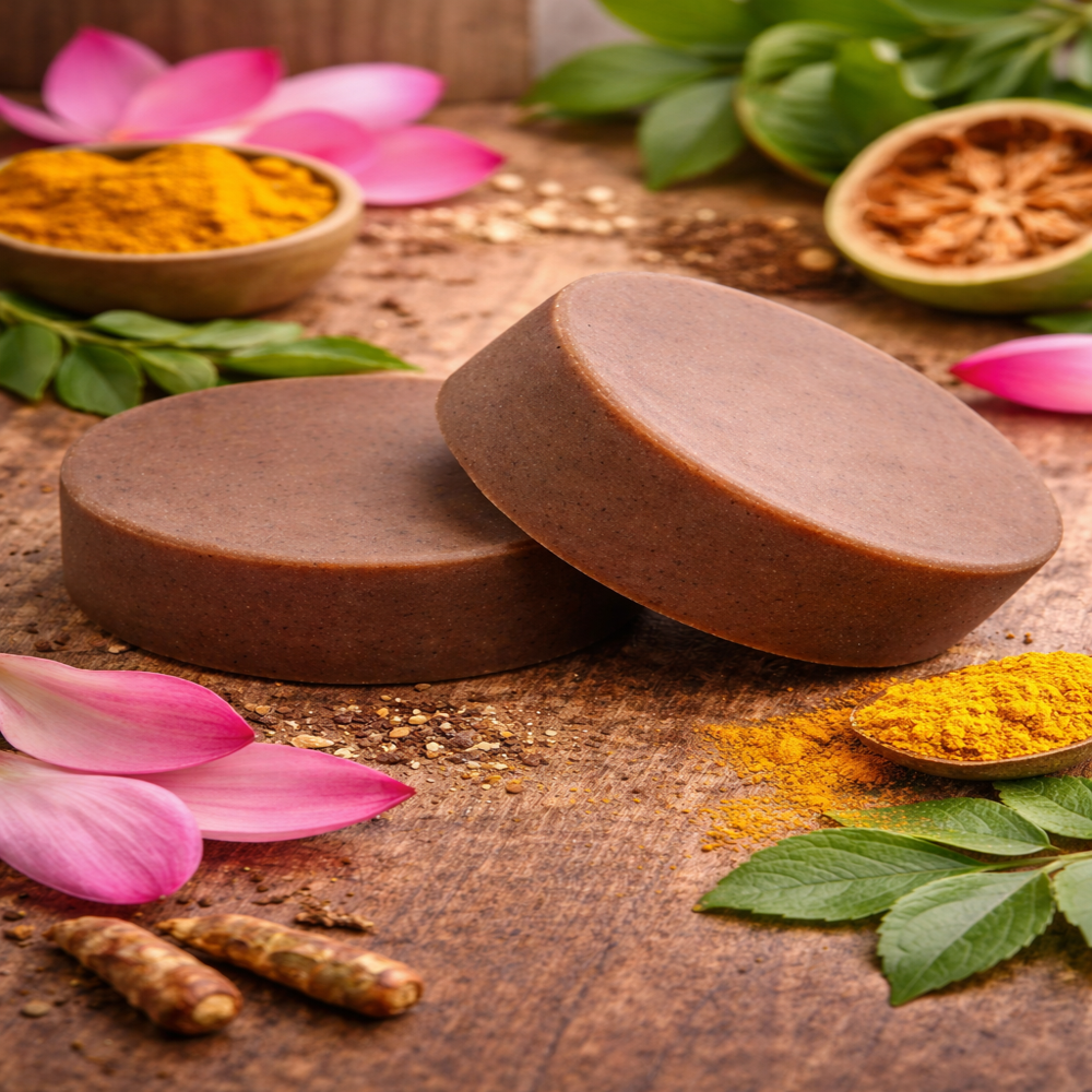 Kasturi Manjal Organic Soap - Color: Brown