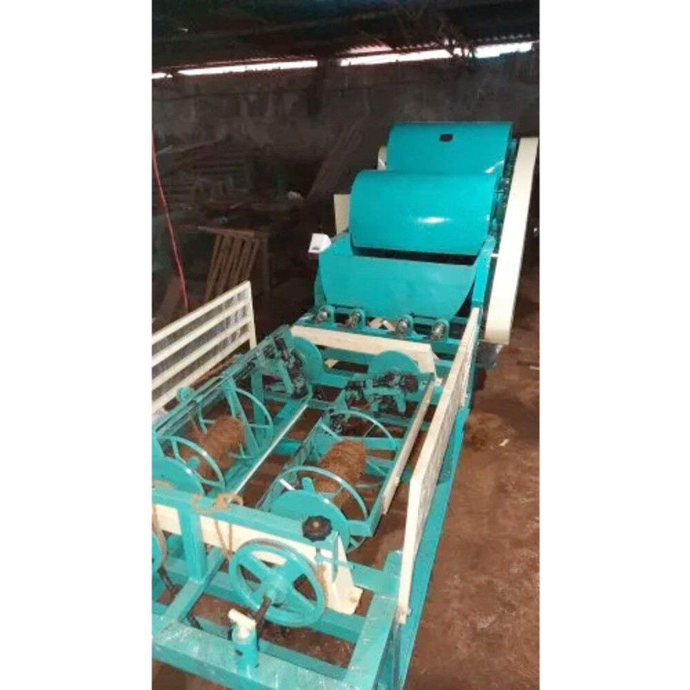 Automatic Double Head Coir Yarn Spinning Machine - Color: Painted