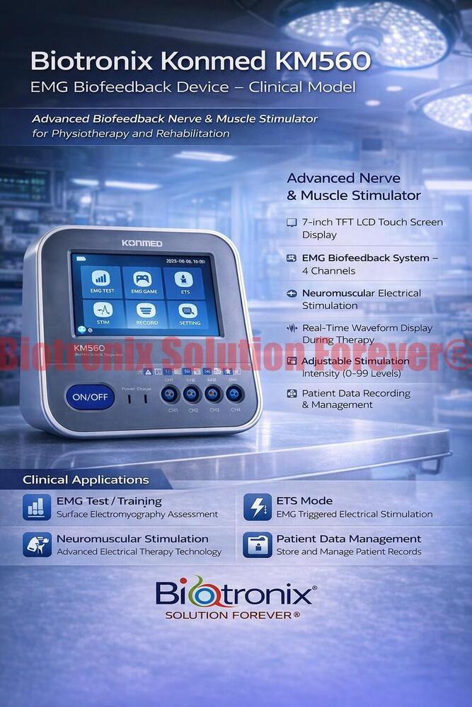 Konmed KM-560 4 Channel EMG Biofeedback Device with Therapy Modes